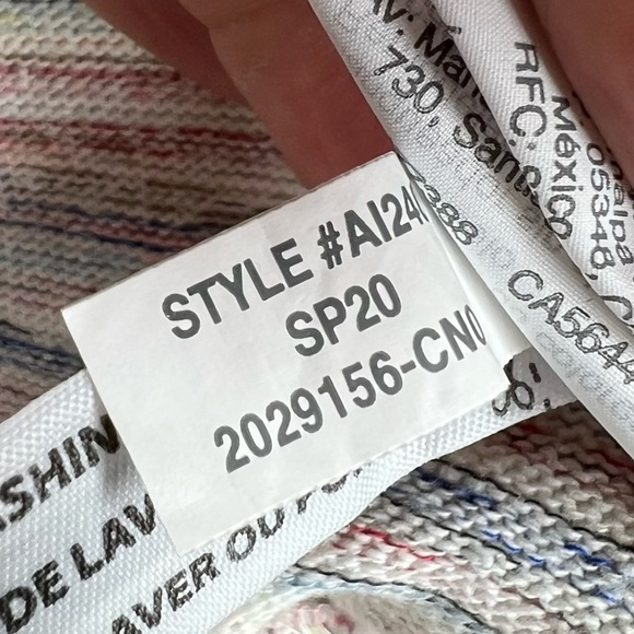 MADEWELL Multi colored Bubble Textured Crop summer Top | women;s x-small - Picture 10 of 10